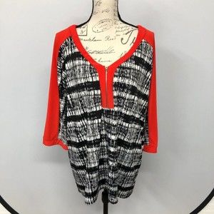 Notations Women 3/4 Sleeve Blouse Top Shirt Size 2X Polyester Blend M014 -22